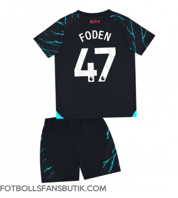 Manchester City Phil Foden #47 Replika Tredje Tröja Barn 2023-24 Kortärmad (+ Korta byxor)